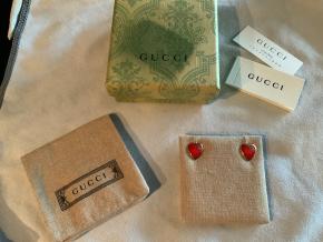Gucci Red Enamel Heart Studs 4