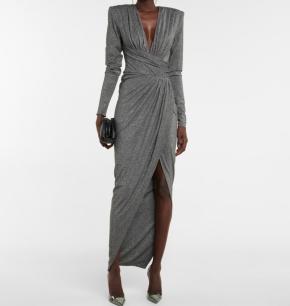 Alexandre Vauthier Silver Ruched Lurex Dress 2