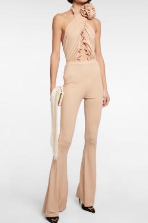 Magda Butrym Nude Stretch Jersey Pants 2