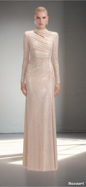 Self Portrait Gold Crystal Gown 4