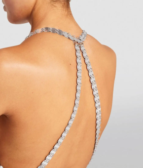 Paco Rabanne Sequin Embellished V-Neck Maxi Dress 5