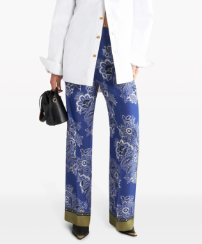 Etro Bandana-Print Straight-leg Silk Trousers 2