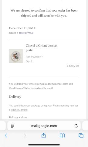 Hermes Cheval D'Orient Desert Plates x2 6