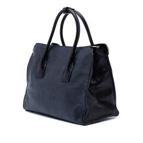 Prada Blue Glace Calf Satchel 2