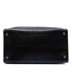 Prada Blue Glace Calf Satchel 3