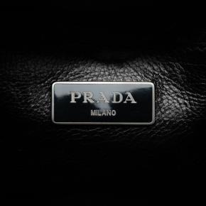 Prada Blue Glace Calf Satchel 5