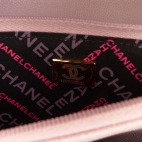 Chanel Pink CC Quilted Caviar Wallet on Chain 5