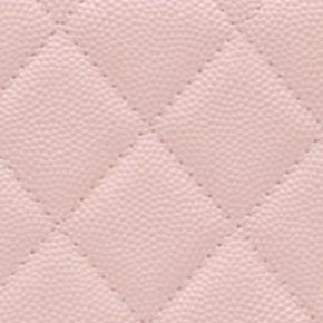 Chanel Pink CC Quilted Caviar Wallet on Chain 6