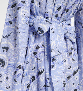 Etro V-Neck Printed Cotton-Blend Minidress 3