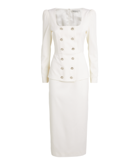 Alessandra Rich  Light Wool Double Breasted Dress 4