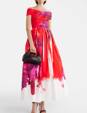 Erdem Off-shoulder Cotton Faille Maxi Dress 2