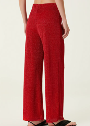 Oseree Red Roses Red Beach Pants 3