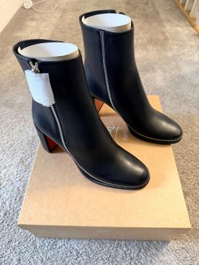 Christian Louboutin Black Leather Zip Booty 3
