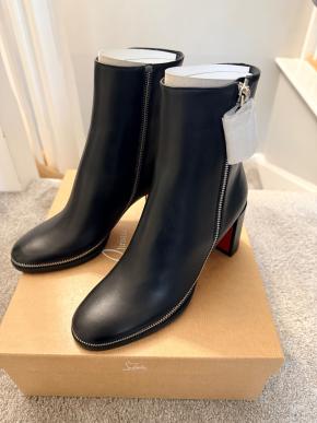 Christian Louboutin Black Leather Zip Booty 2