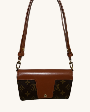 Louis Vuitton Coated Canvas And Leather Bag 3