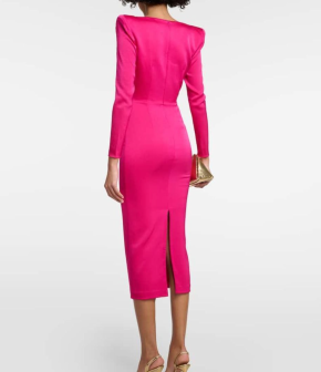 Alex Perry Crepe Satin Midi Dress 3