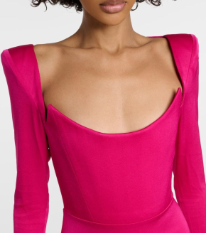 Alex Perry Crepe Satin Midi Dress 5