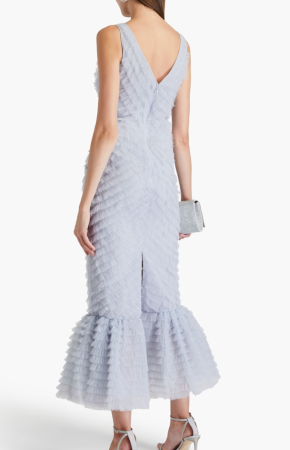 Huishan Zhang Janina Ruffled  Midi Dress 4