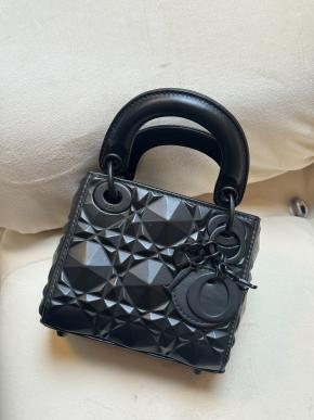 Dior Limited Edition Black Lady Dior Bag 6