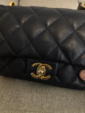 Chanel Navy Blue Funky Town Lambskin Shoulder Bag 6