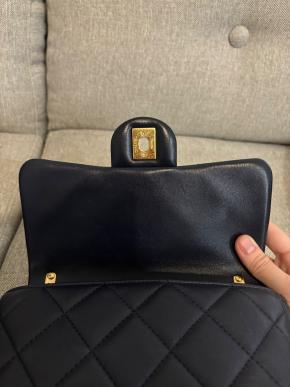 Chanel Navy Blue Funky Town Lambskin Shoulder Bag 7