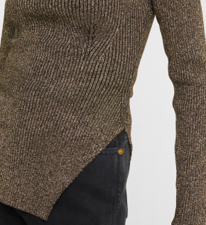 Khaite MARIA LS BARDOT SWEATER XS GOLD 917 5