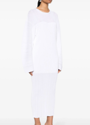 Stella McCartney Plissé Fine-knit Midi Dress 5