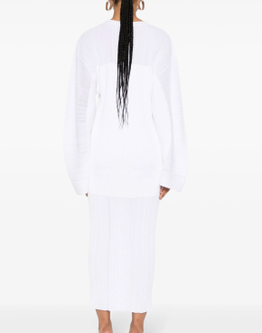Stella McCartney Plissé Fine-knit Midi Dress 4