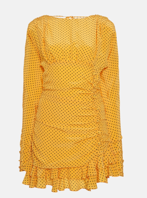 Alessandra Rich  Polka-dot Ruffled Minidress 4