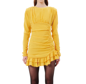 Alessandra Rich  Polka-dot Ruffled Minidress 3