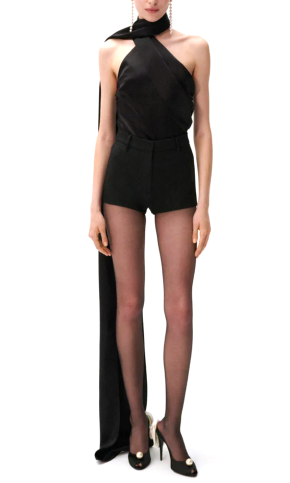 Magda Butrym Silk Wrap Neck Top 3