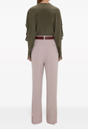 Victoria Beckham Double-Pleat Wide-Leg Trousers 6