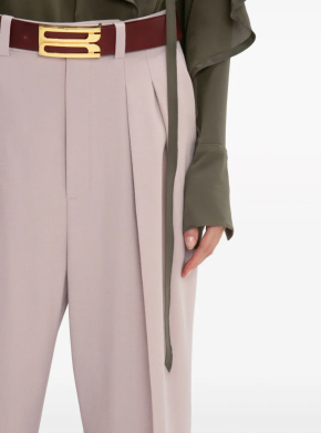 Victoria Beckham Double-Pleat Wide-Leg Trousers 5