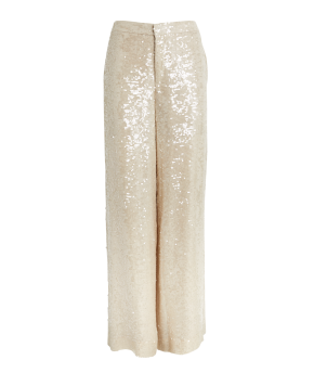 Lapointe Sequin Viscose Relaxed Wide Leg Trouser 6