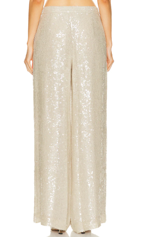 Lapointe Sequin Viscose Relaxed Wide Leg Trouser 3