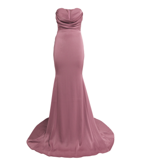 Alex Perry  Satin Crepe Draped Gown 6