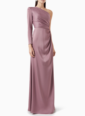 Alex Perry One-shoulder Twisted Gown in Satin Crepe 3