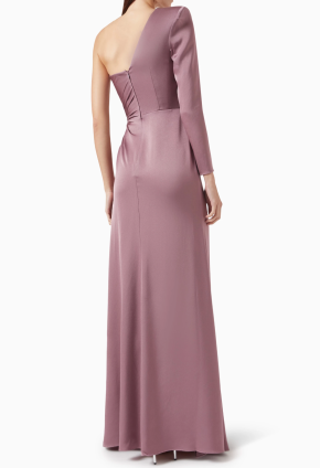 Alex Perry One-shoulder Twisted Gown in Satin Crepe 2