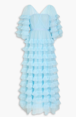 Huishan Zhang Marybell Tiered Point D'esprit Gown 5