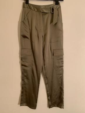 Jonathan Simkhai Olive Satin Cargo Pants 2