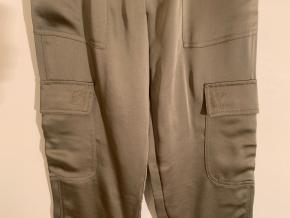 Jonathan Simkhai Olive Satin Cargo Pants 7