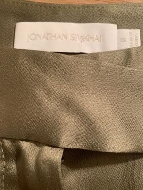 Jonathan Simkhai Olive Satin Cargo Pants 5