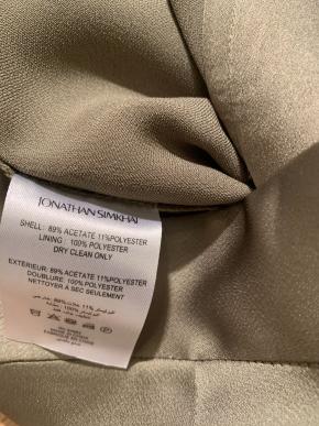 Jonathan Simkhai Olive Satin Cargo Pants 6