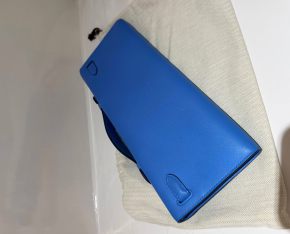 Hermes Bleu France Kelly Cut Clutch 3