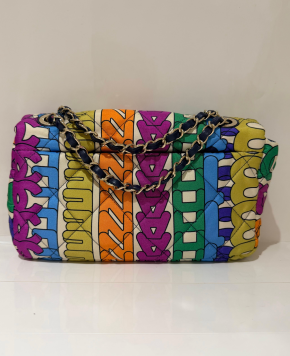 Chanel Mutli Colour Logo Flap Bag 2