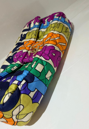 Chanel Mutli Colour Logo Flap Bag 11