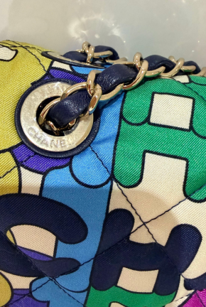 Chanel Mutli Colour Logo Flap Bag 10