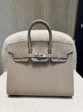 Hermes Birkin 25 Etoupe Epsom Sellier PHW 5