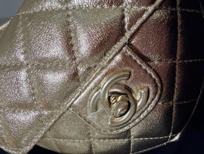 Chanel Gold Quilted Heart Bag 8