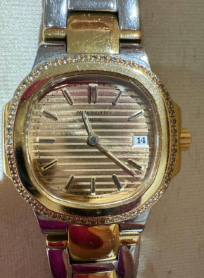 Nautilus Vintage Lady steel/yellow gold 18k with factory diamonds 9